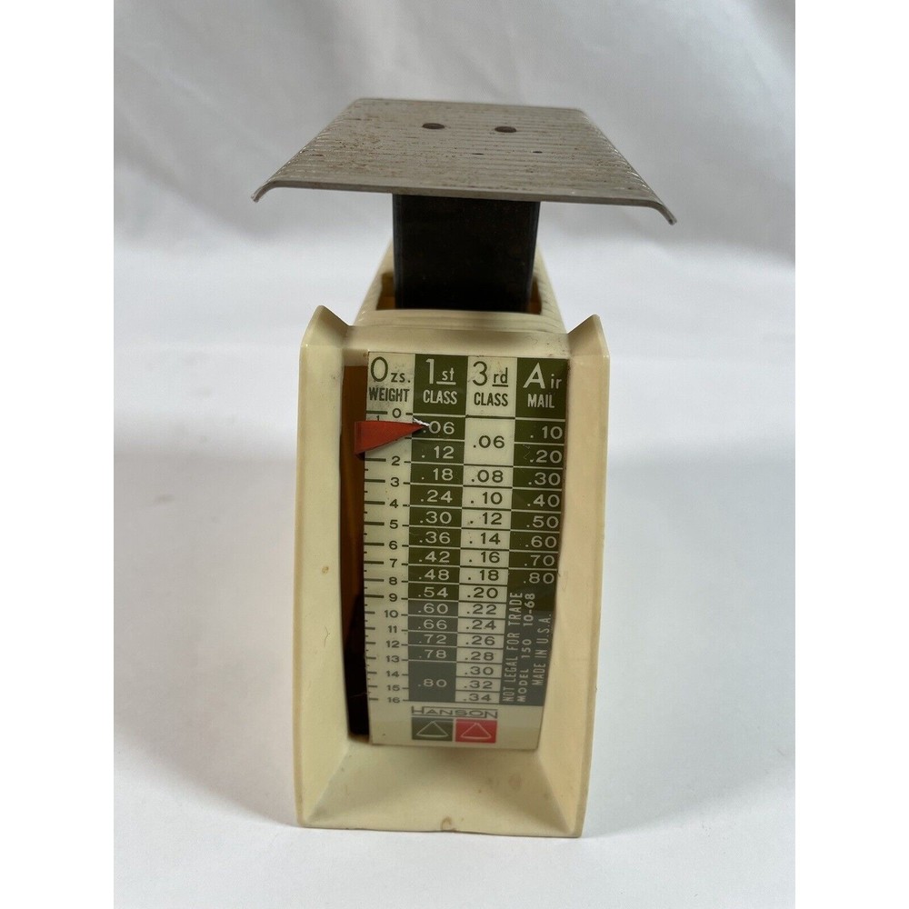 Vintage Hanson Postal Letter Scale Tare Adjuster Knob USA Metal & Plastic